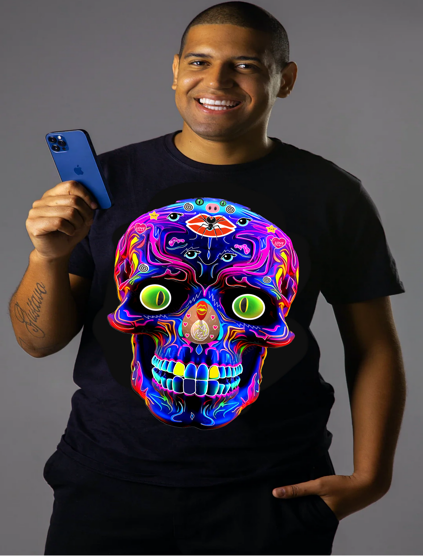 SKULL NEON TSHIRT