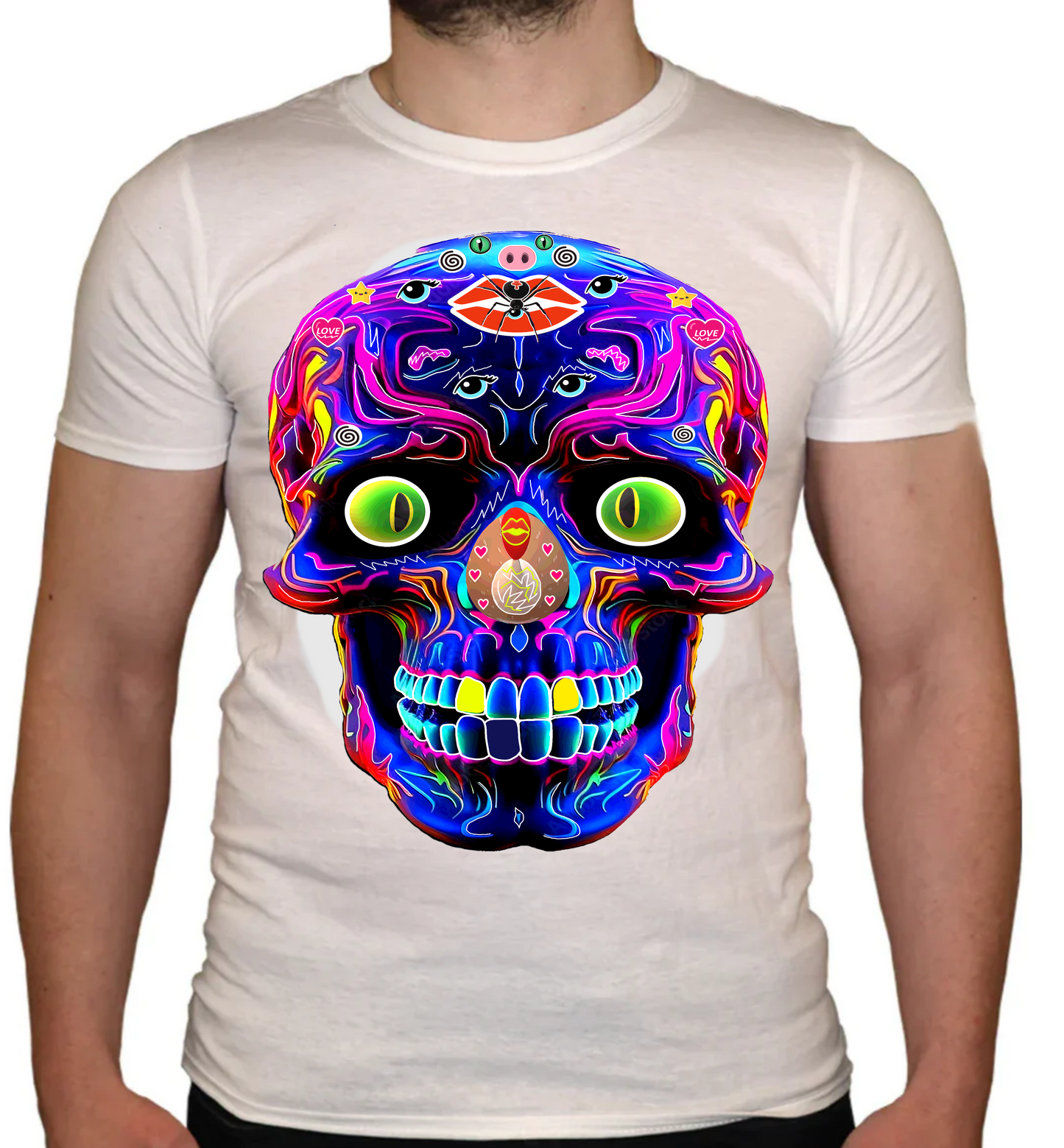 SKULL NEON TSHIRT