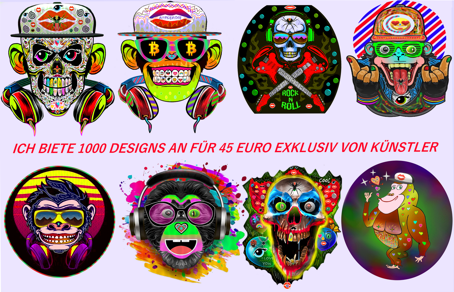 TOP ANGEBOT 100 DESIGNS FÜR 40 EURO EXKLUSIV VON KÜNSTLER